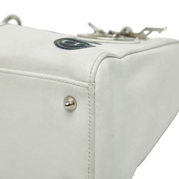 CHRISTIAN DIOR White Leather Shoulder Bag - Picture 4 of 16